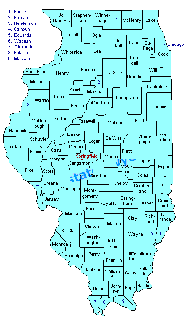 Illinois County Map
